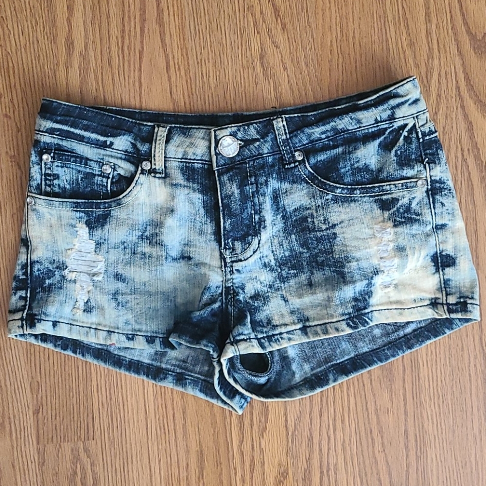 Denim short pants